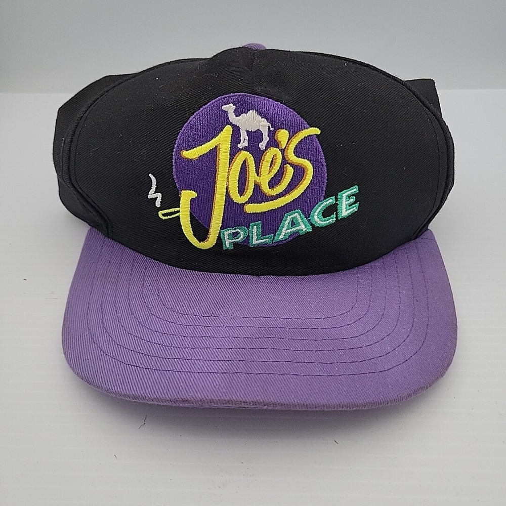 Vintage Camel Cigarettes Hat Cap Snap Back‎ Black Joes Place Black Purple